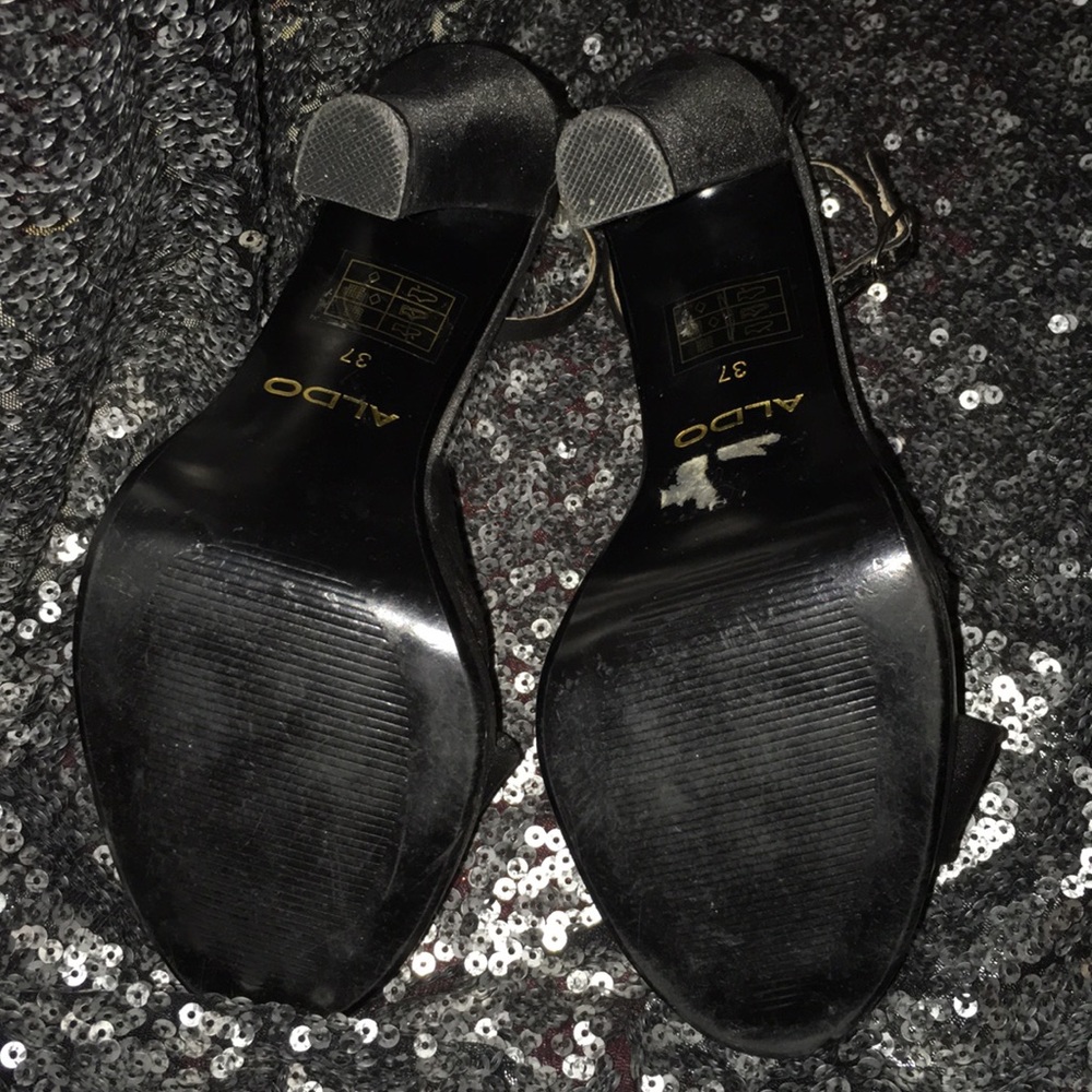 Aldo black satin heels - Picture 6 of 6